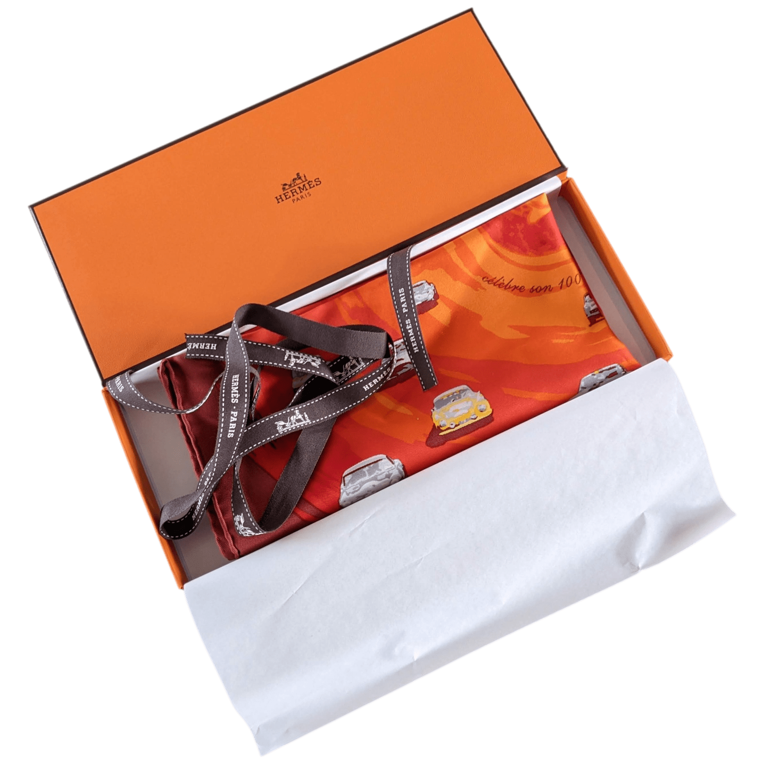 HERMES TOUR AUTO 100Th Anniversary 1899 - Tour Auto - 1999  Spec. Issue Twill Gavroche 45 x 45 cm