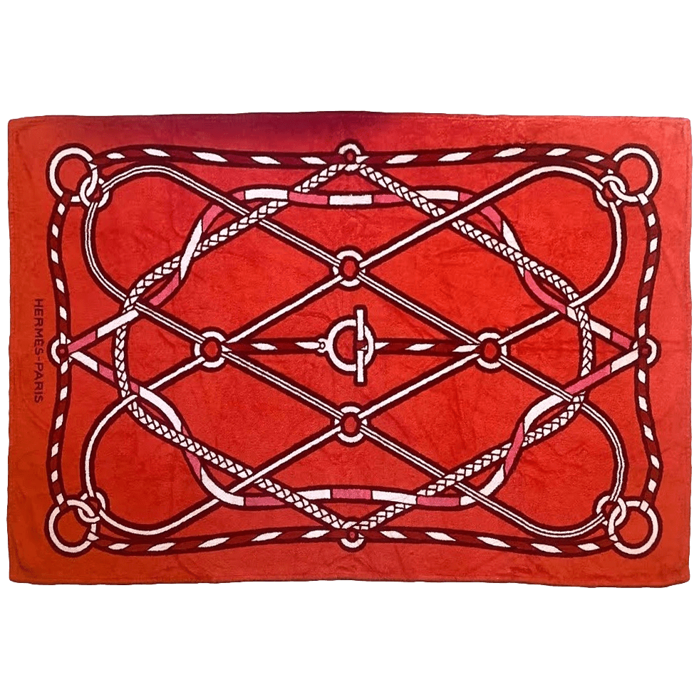 HERMES Tressages Marins Terry Beach Towel 90 x 150 cm