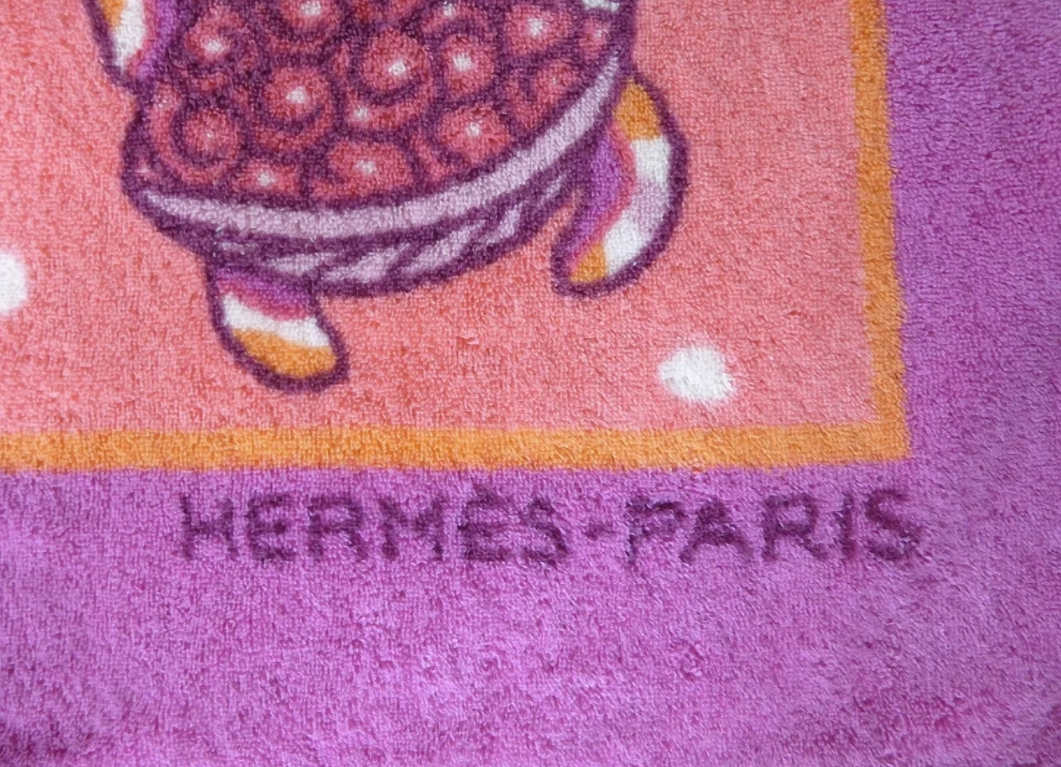 HERMES TURTLES Terry Beach Towel XXL 145 x 190 cm