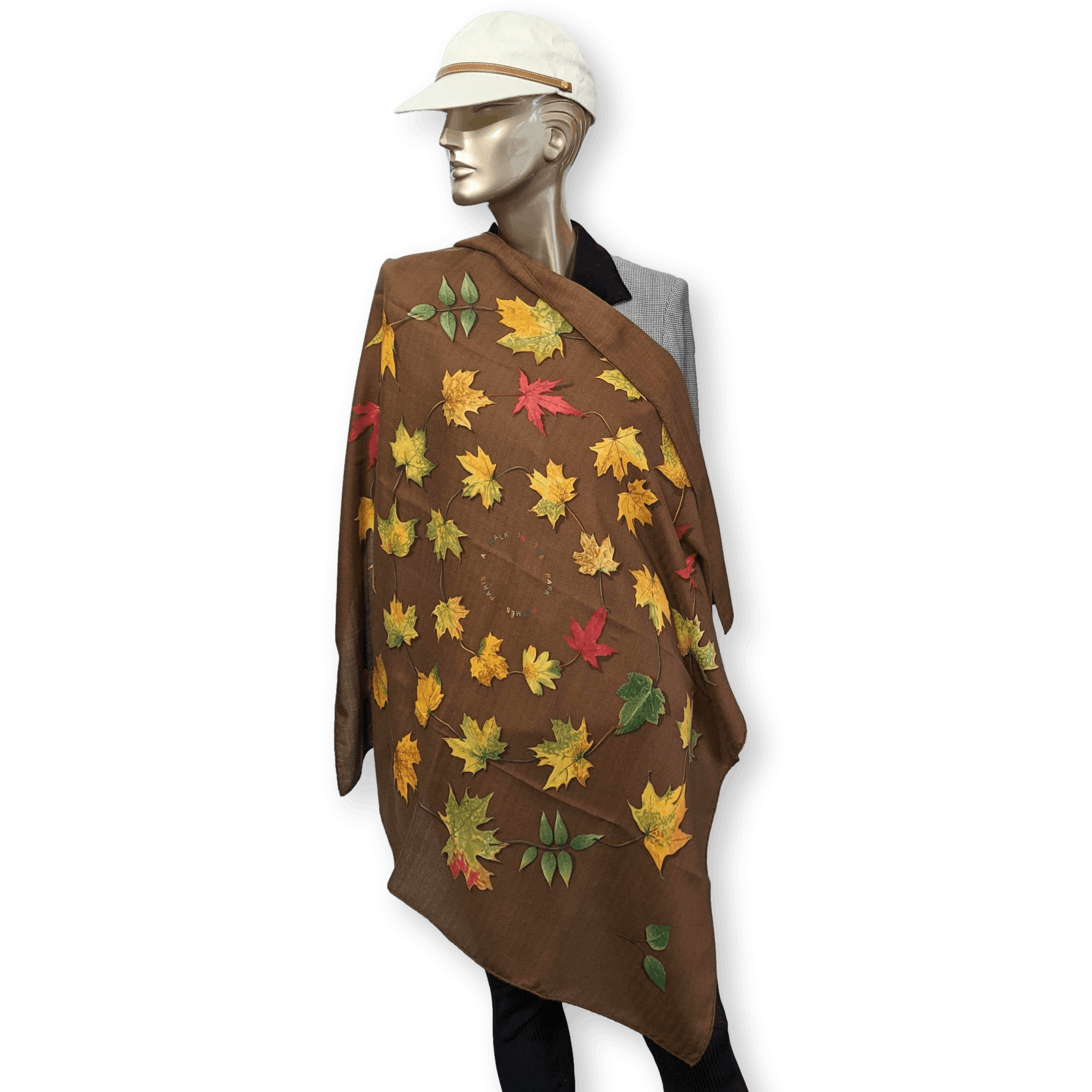 Hermes 2005 Nuts A WALK IN THE PARK by Leigh P. Cooke Cashmere 90cm