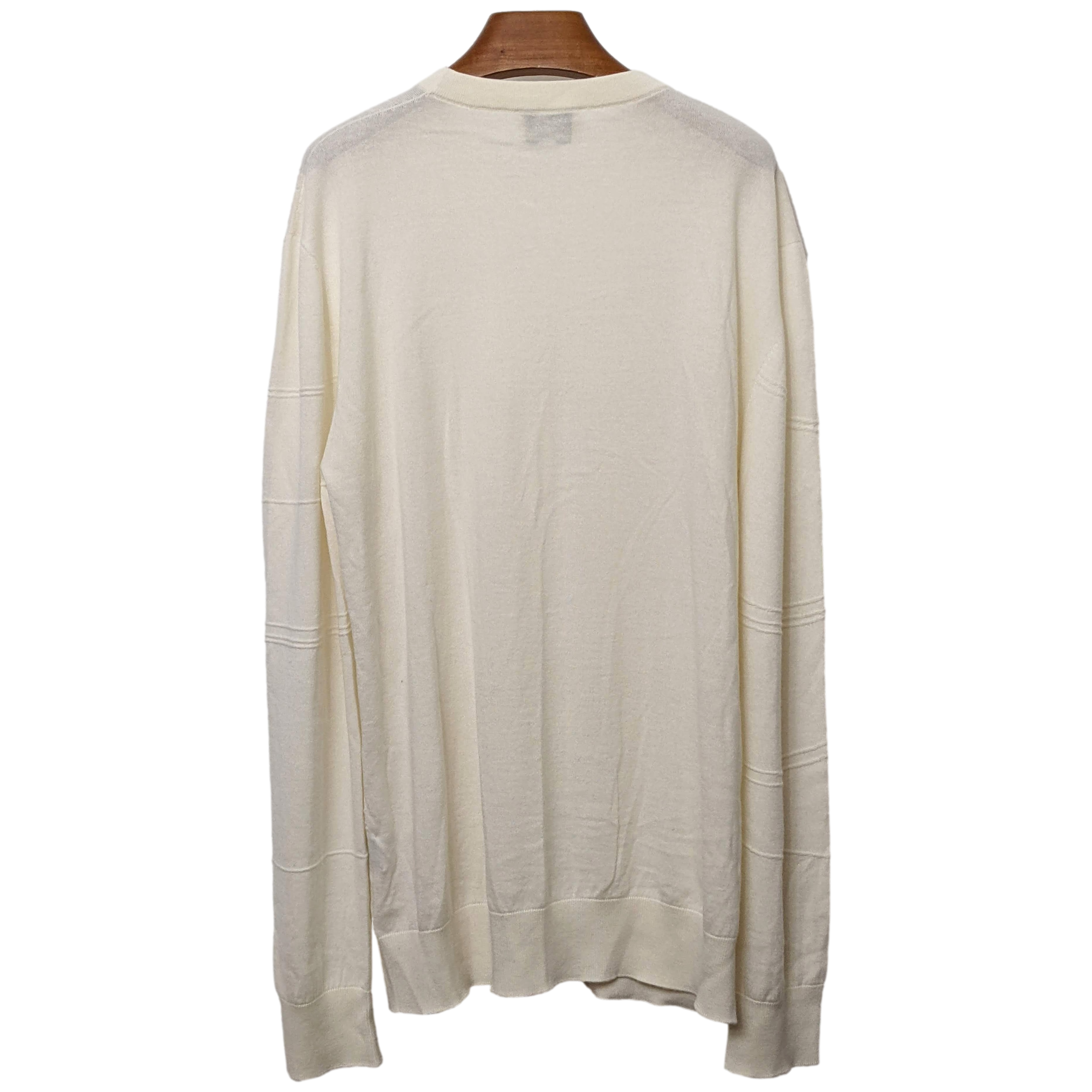 HERMES VAGUE DE CARREAUX Cahsmere/Cotton Crewneck Sweater SzXL