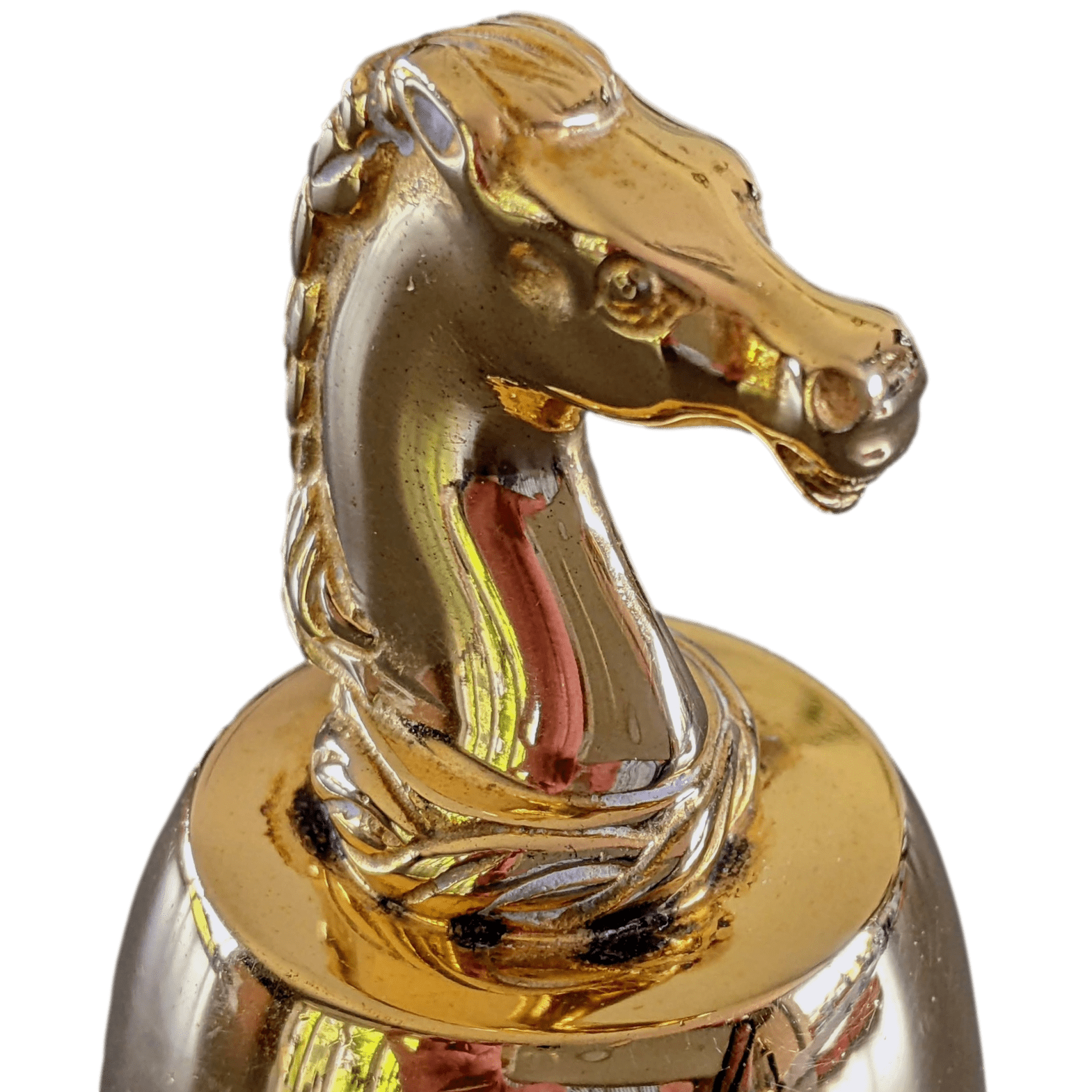 HERMES 1960s Vintage Equistrian Gold Table Bell Clochette