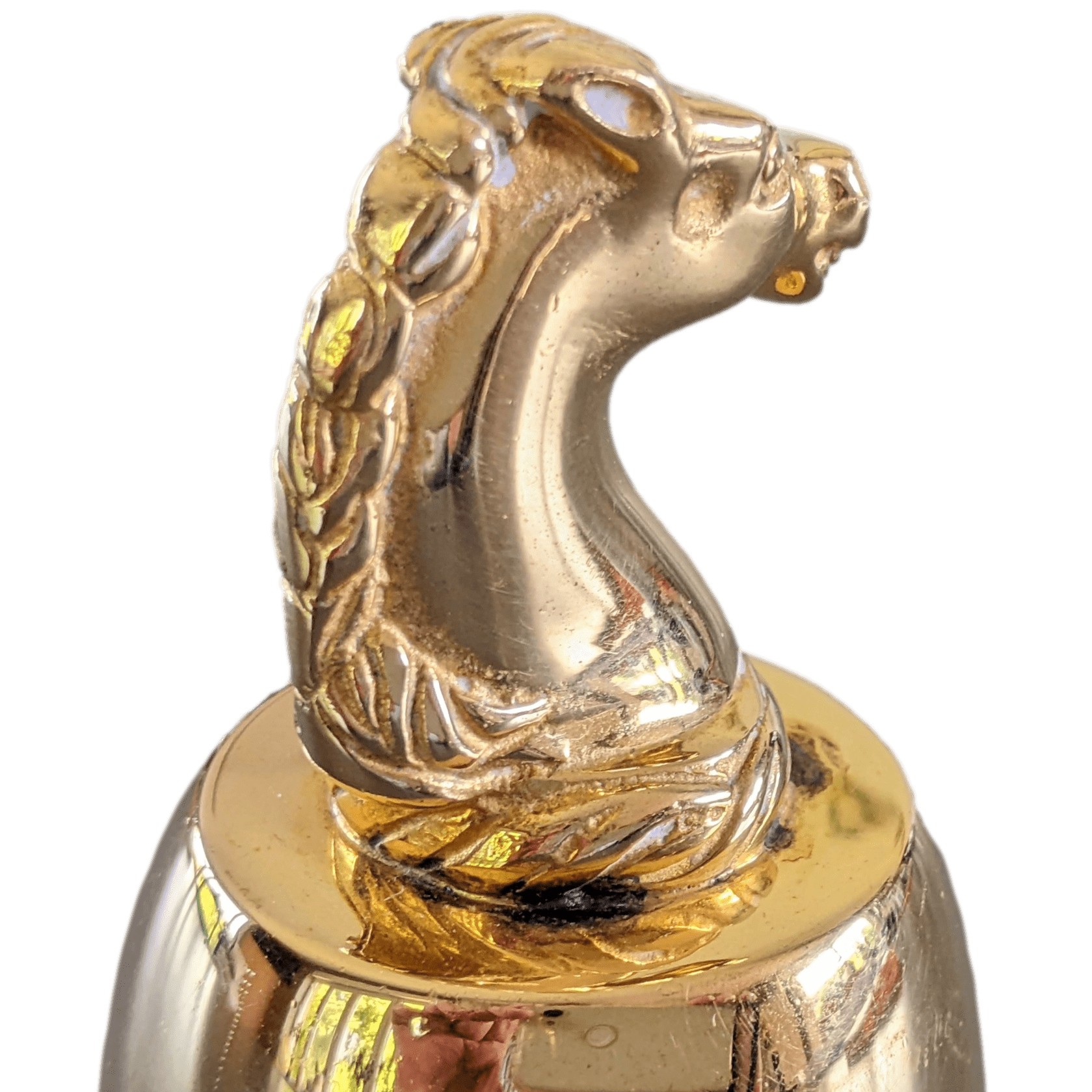 HERMES 1960s Vintage Equistrian Gold Table Bell Clochette