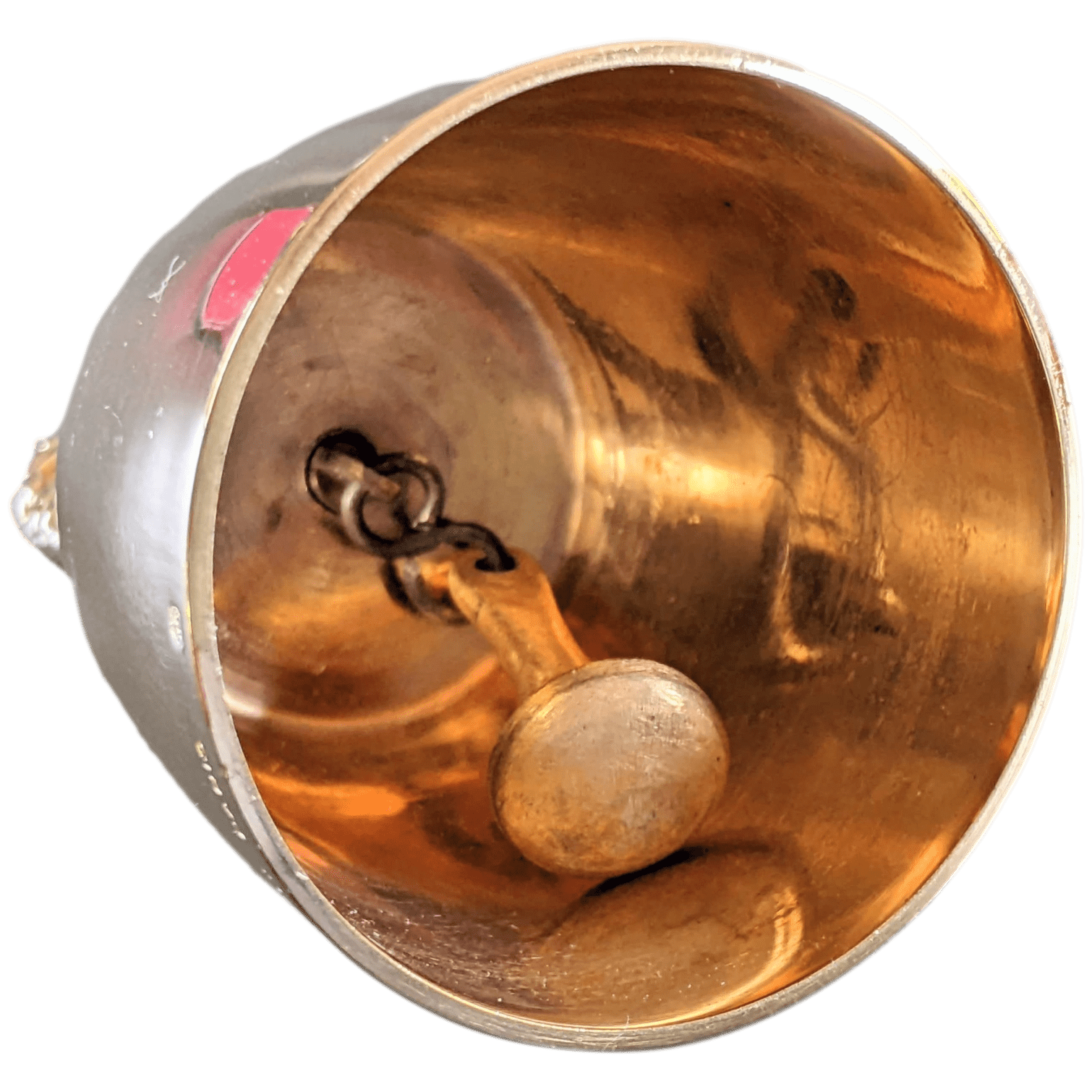 HERMES 1960s Vintage Equistrian Gold Table Bell Clochette