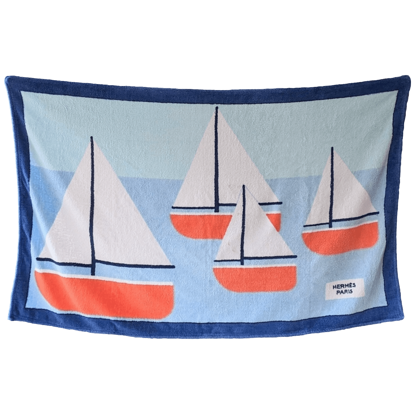 HERMES Voilers Terry  Beach Towel GM