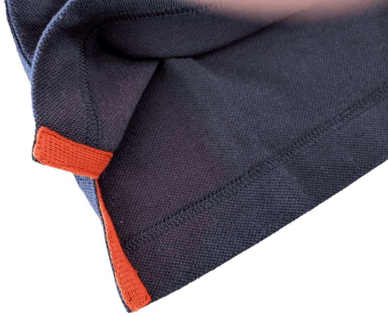 HERMES POLO SELLIER Women's Navy/Orange Buttoned Polo Shirt, New! |  poupishop