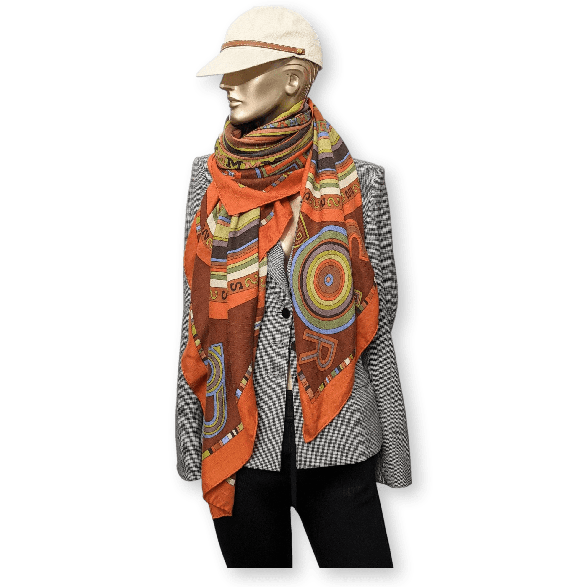 HERMES X CLAUDIA STUHLHOFER-MAYR Tohu Bohu Cashmere Shawl 140 x 140 cm