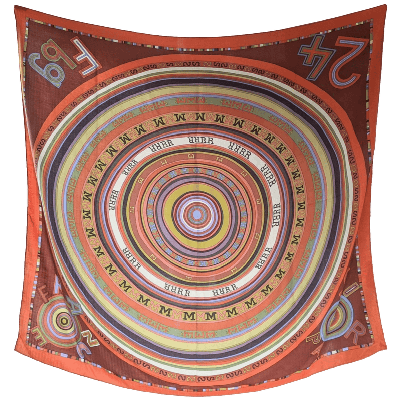 HERMES X CLAUDIA STUHLHOFER-MAYR Tohu Bohu Cashmere Shawl 140 x 140 cm