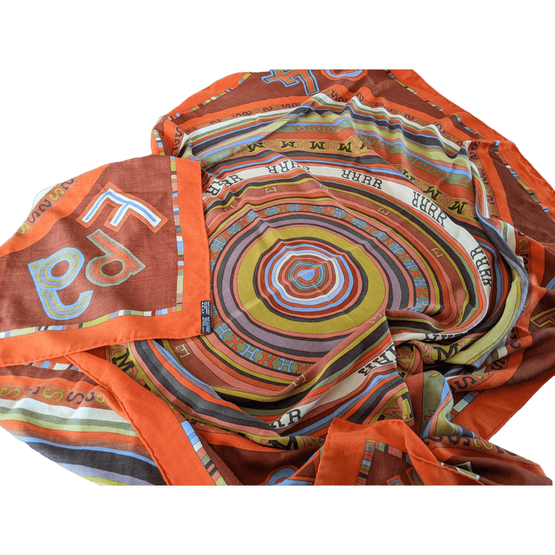 HERMES X CLAUDIA STUHLHOFER-MAYR Tohu Bohu Cashmere Shawl 140 x 140 cm