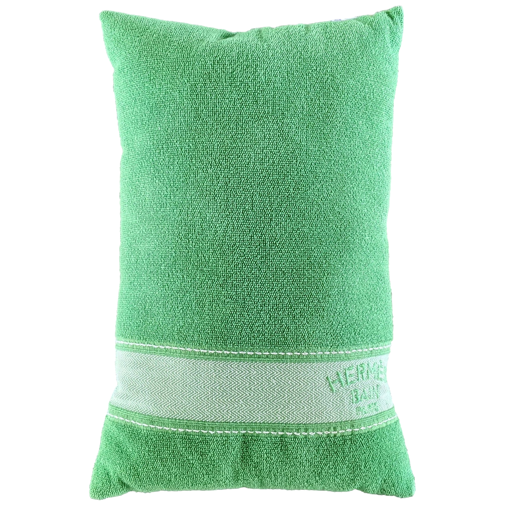 Hermes Vert Granny Coussin de Plage " Yachting " Uni Beach Pillow by Studio Hermès