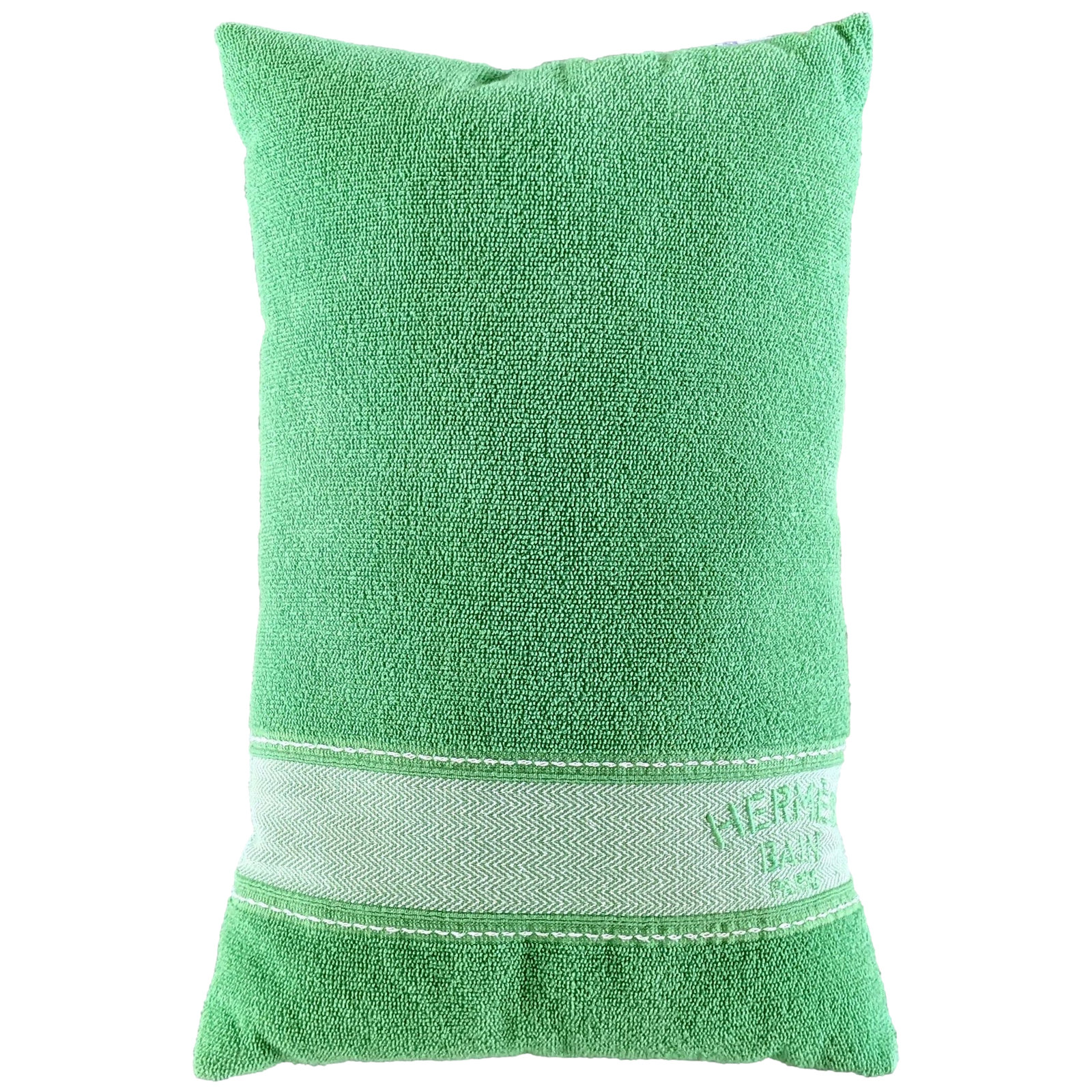 HERMES YACHTING Vert Granny Coussin de Plage Uni Beach Pillow by HERMES YACHTING Vert Granny Coussin de Plage Uni Beach Pillow by