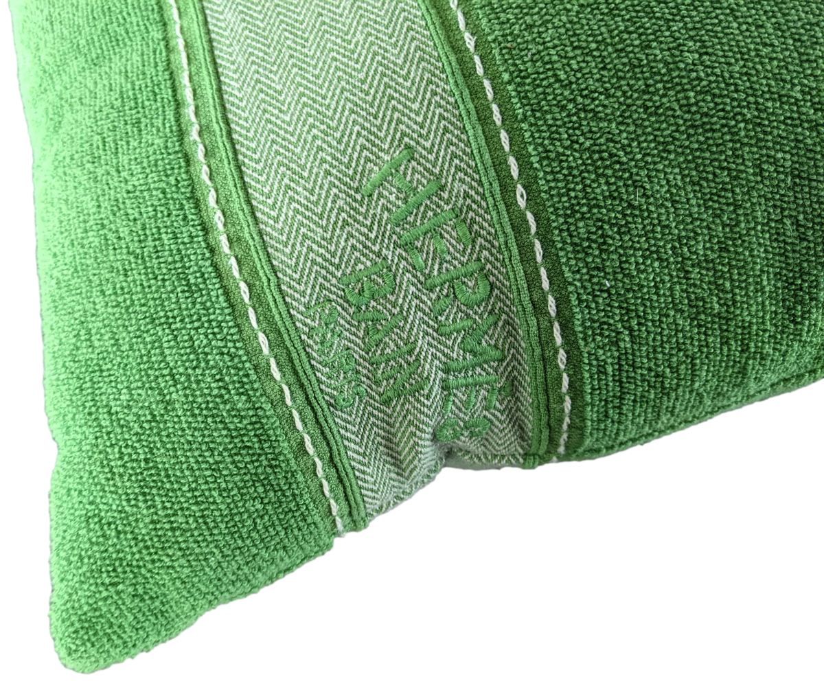 Hermes Vert Granny Coussin de Plage " Yachting " Uni Beach Pillow by Studio Hermès