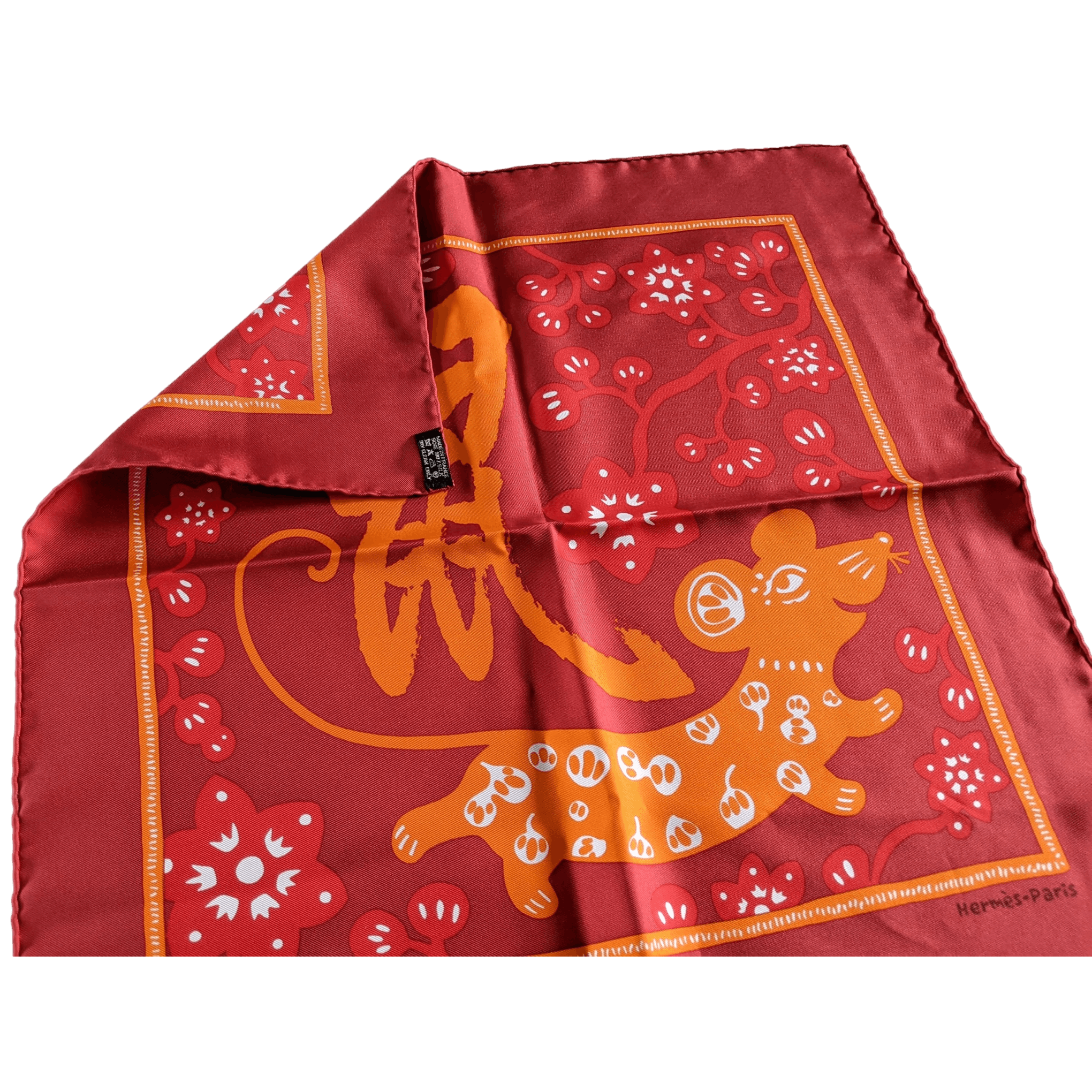 HERMES Year of the Rat Gavroche Pocket Scarf 45