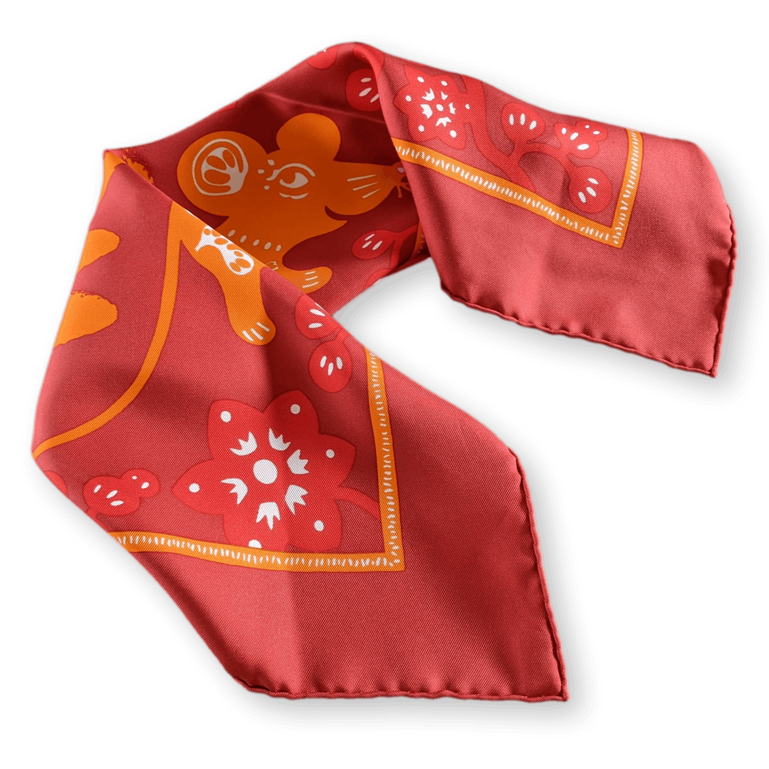 HERMES Year of the Rat Gavroche Pocket Scarf 45
