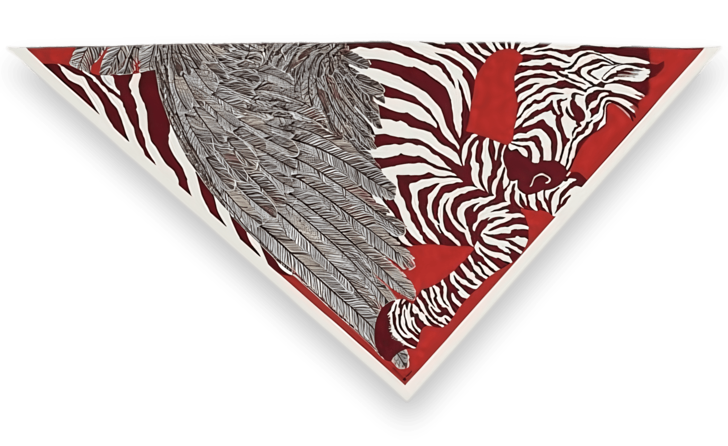 HERMES Giant Triangle Zebra Pegasus in Cashmere/Sik by Alice Shirley