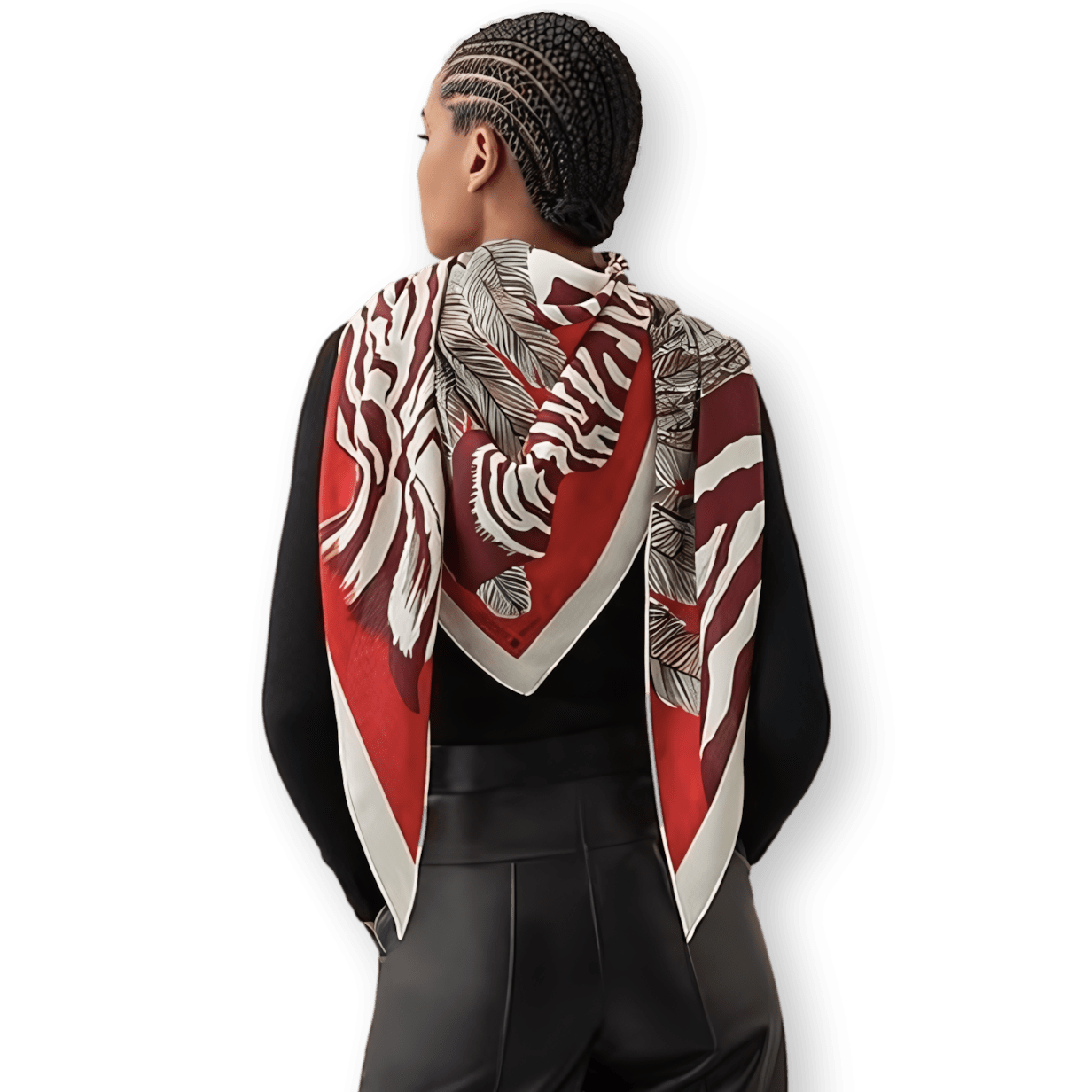 HERMES Giant Triangle Zebra Pegasus in Cashmere/Sik by Alice Shirley