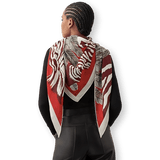 HERMES Giant Triangle Zebra Pegasus in Cashmere/Sik by Alice Shirley