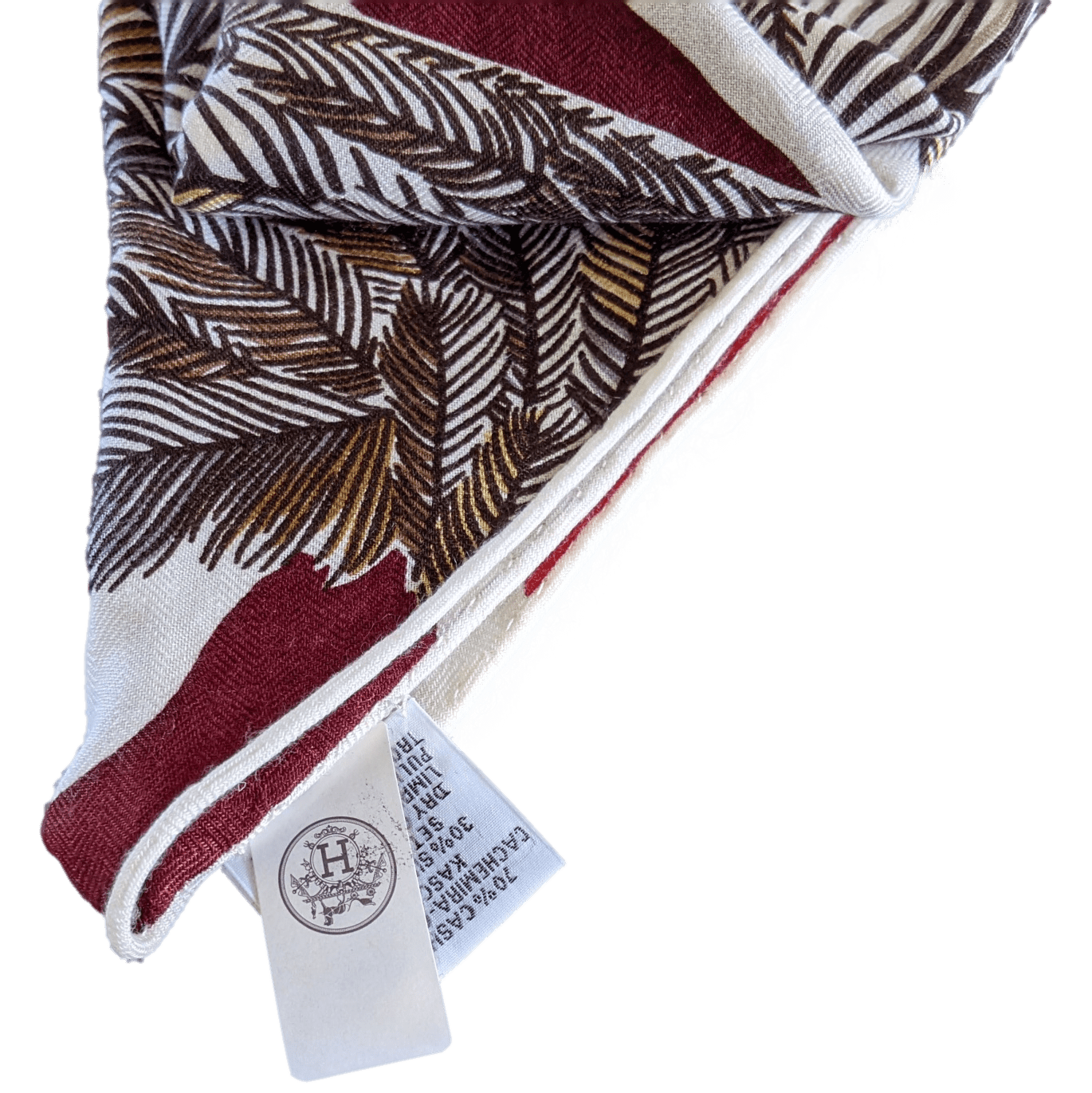HERMES Giant Triangle Zebra Pegasus in Cashmere/Sik