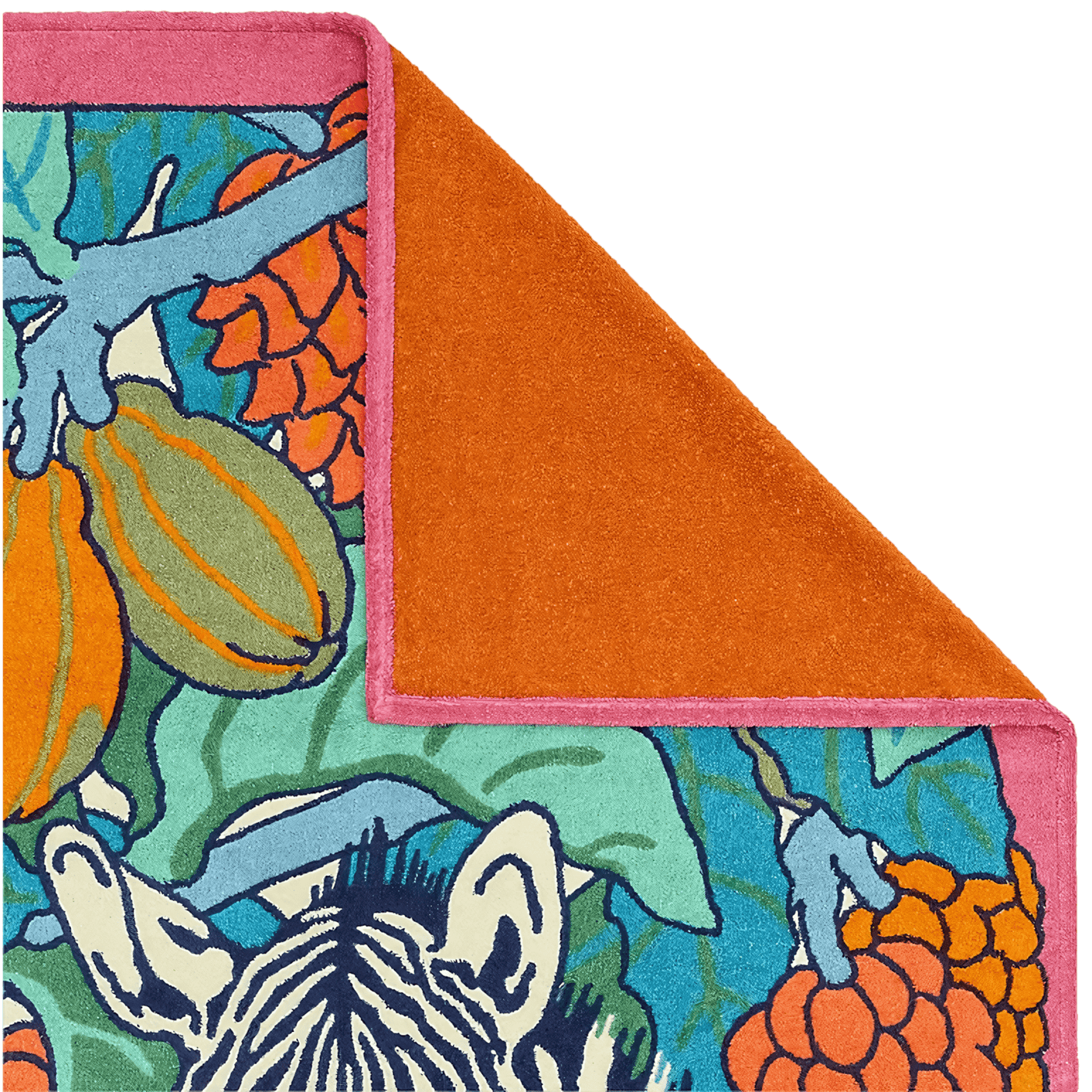 HERMES Plage Zebre Au Coeur de l Ete Beach Towel GM 90 x 150 cm