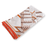 HERMES 2004 Orange Kachinas by Oliver Kermit Oliver Cashmere Shawl 140 x 140 cm
