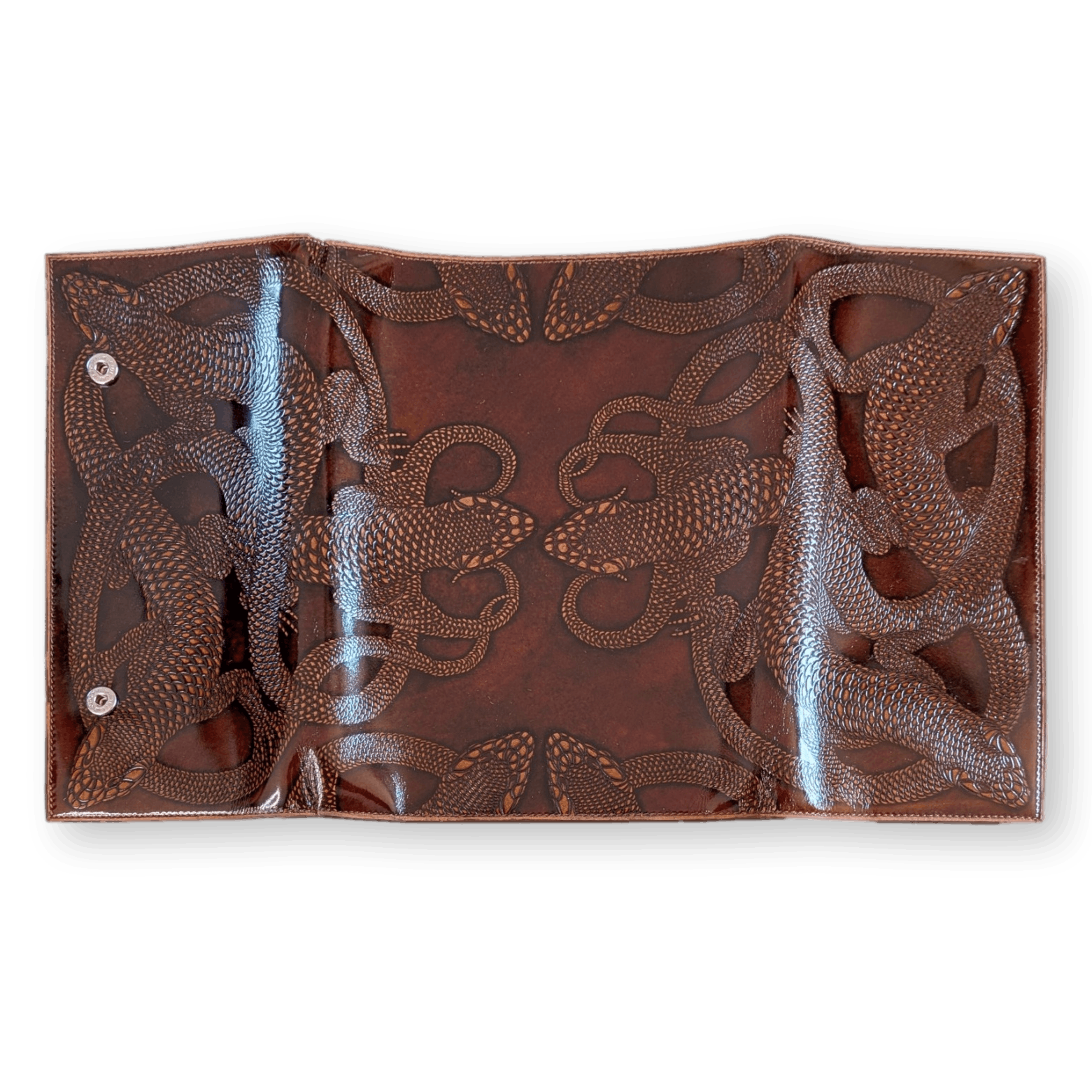 JEAN PATOU Paris Embossed Varan Leather Document Wallet Portfolio 1960s Rare