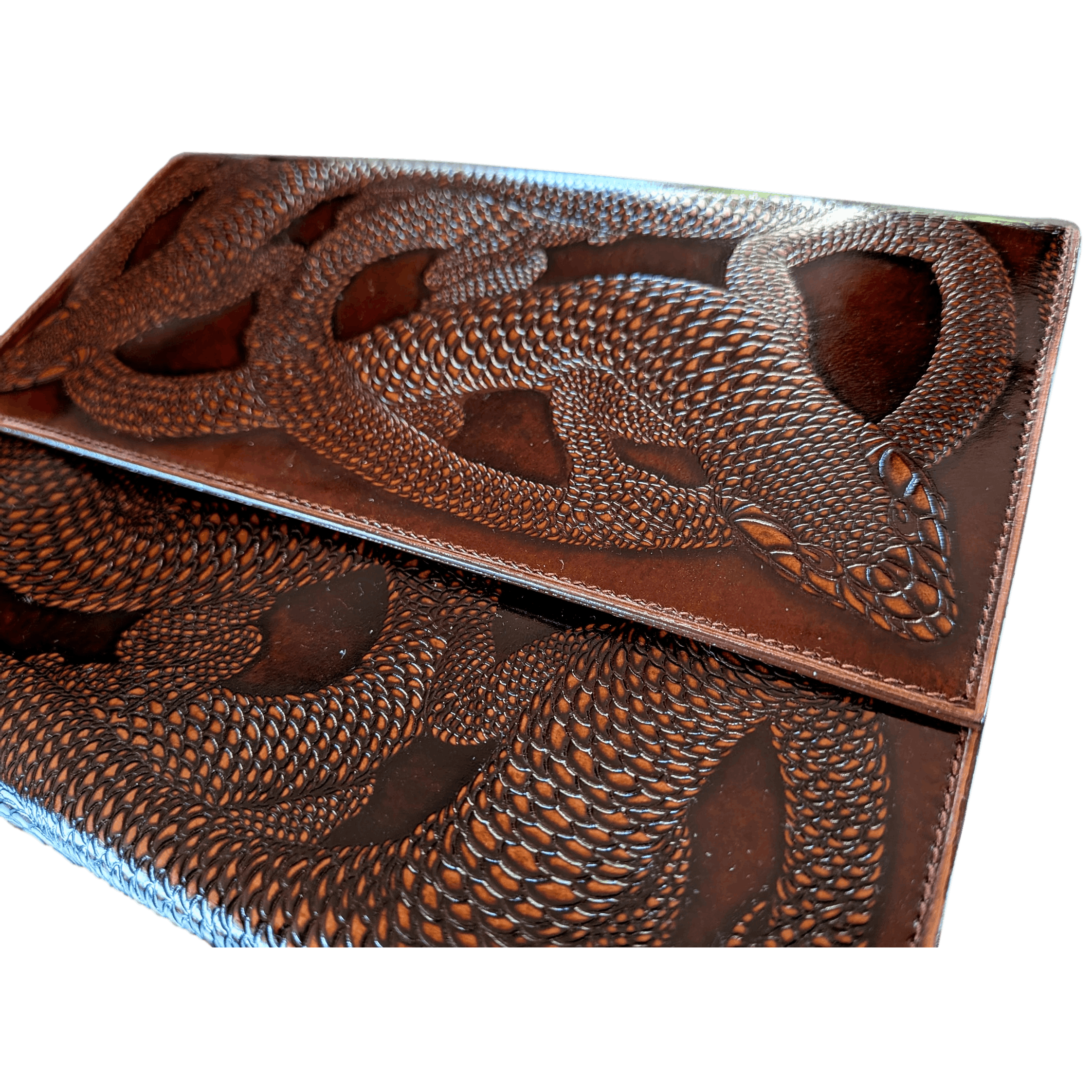 JEAN PATOU Paris Embossed Varan Leather Document Wallet Portfolio 1960s Rare