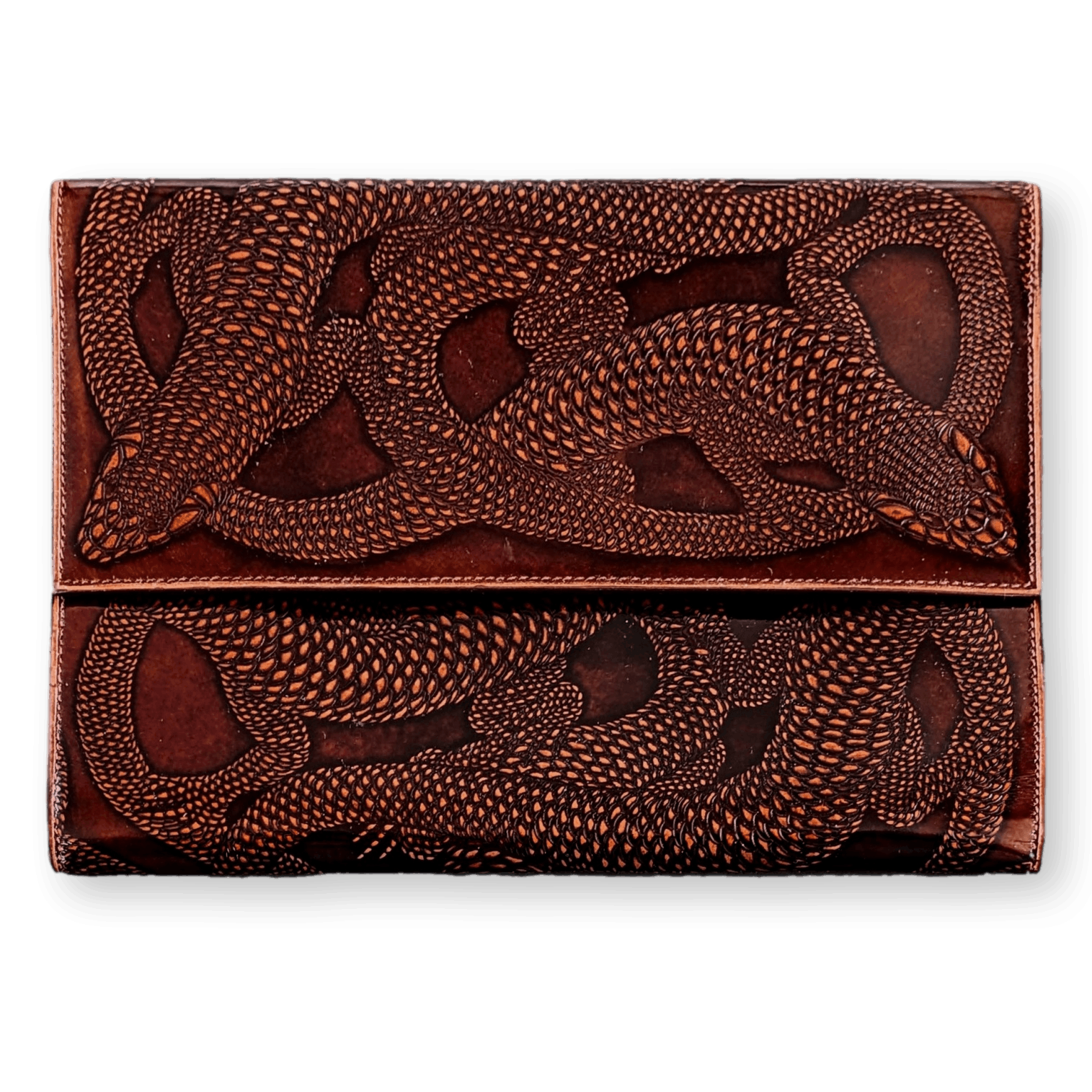 JEAN PATOU Paris Embossed Varan Leather Document Wallet Portfolio 1960s Rare