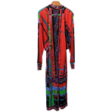 LEONARD Couture 1960s-1970s Jersey Of Silk Dress SzS/M
