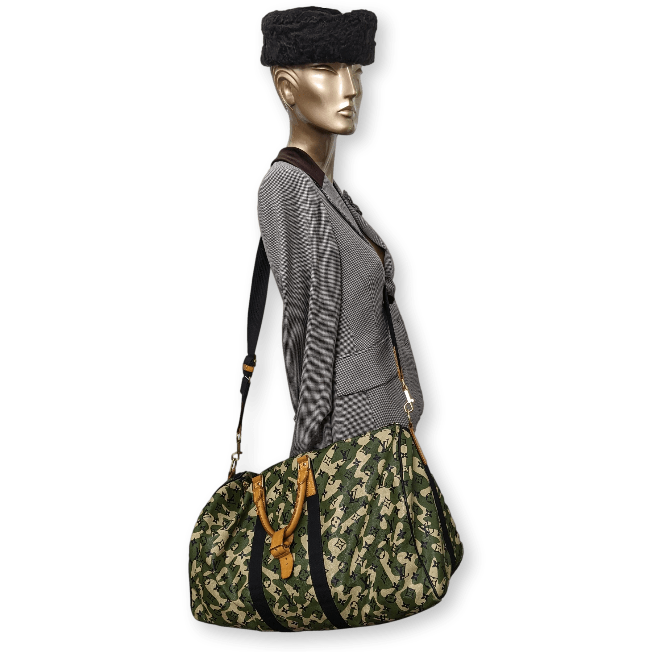 Louis Vuitton x Takashi Murakami 2008 Monogram Camouflage Duffle Bag