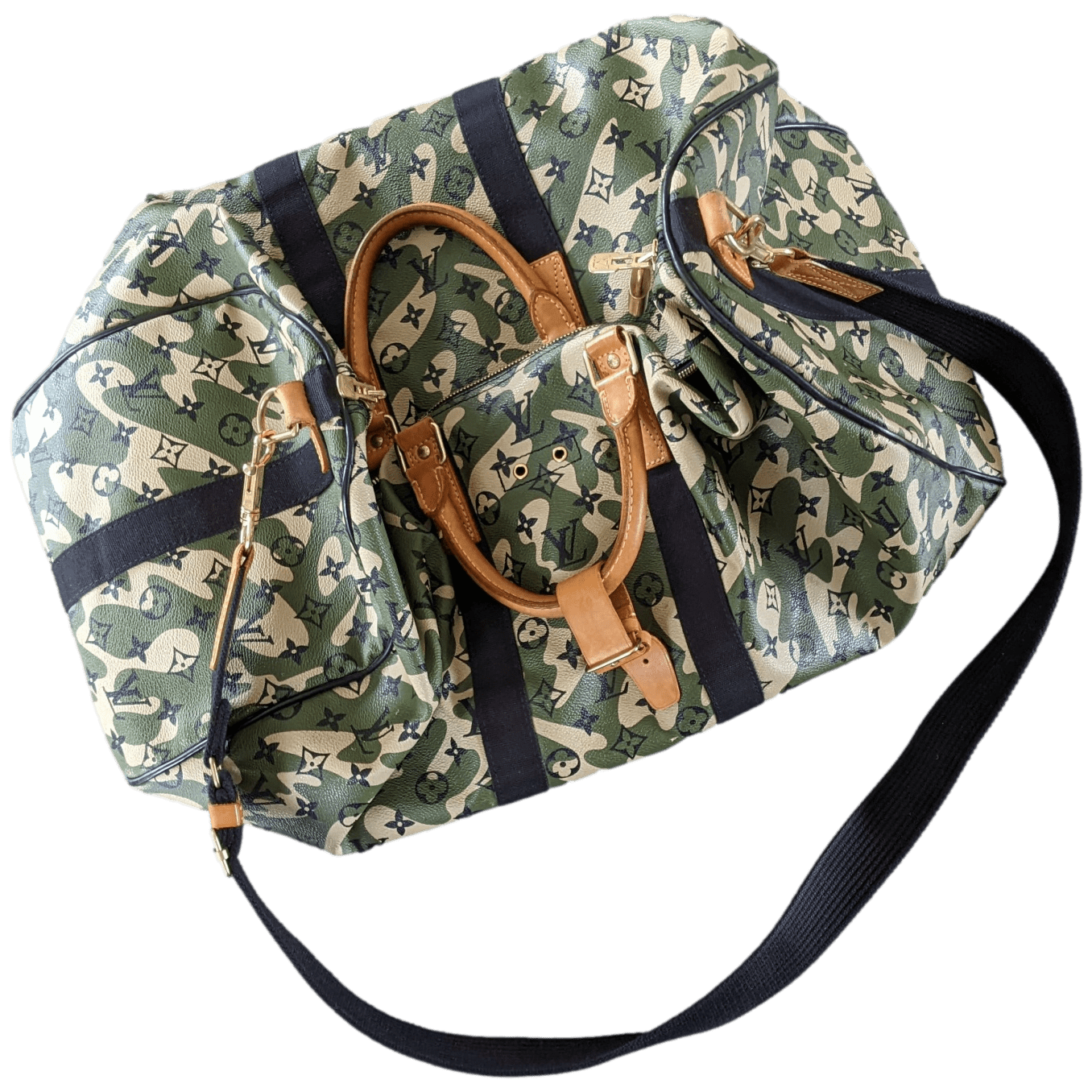 Louis Vuitton x Takashi Murakami 2008 Monogram Camouflage Duffle Bag
