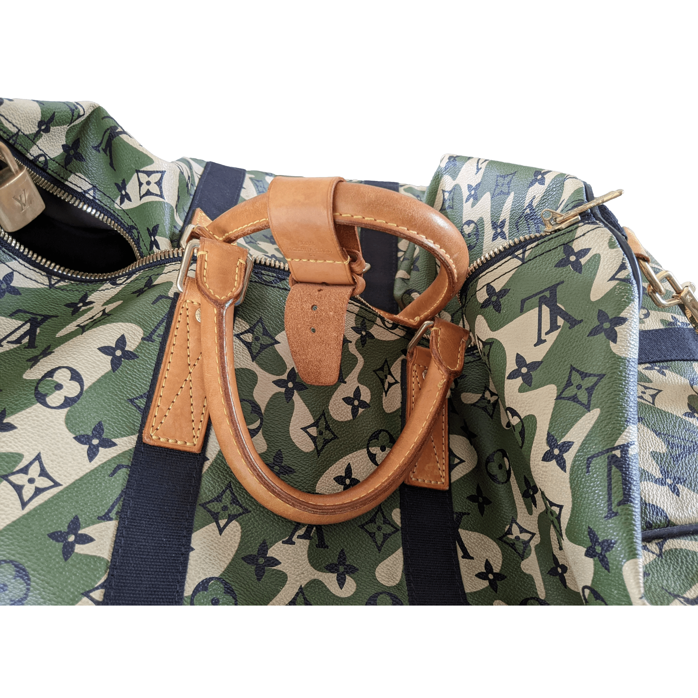 Louis Vuitton x Takashi Murakami 2008 Monogram Camouflage Duffle Bag