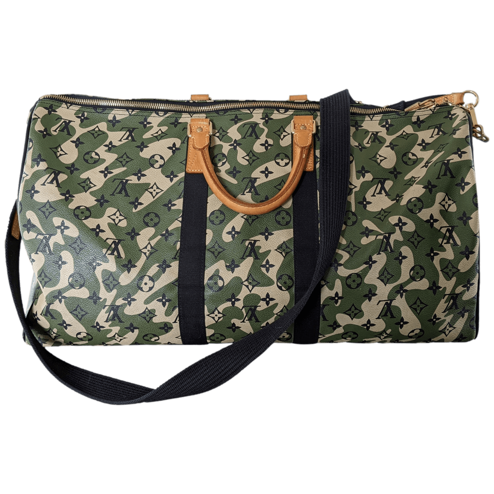 Louis Vuitton x Takashi Murakami 2008 Monogram Camouflage Duffle Bag 55 Rare poupishop