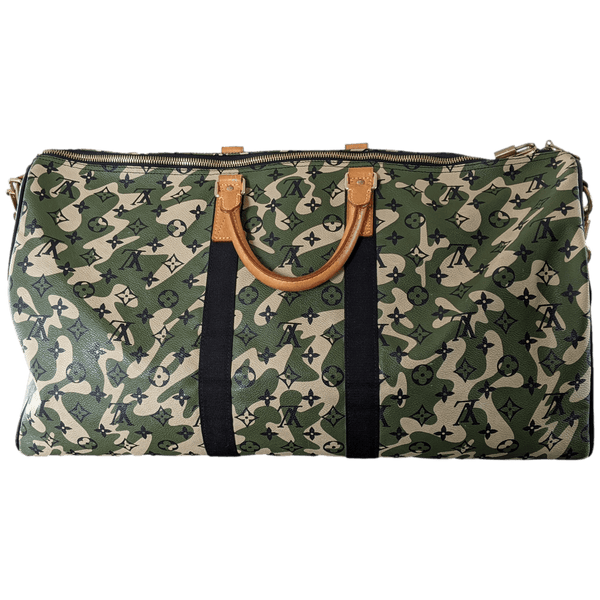 Louis Vuitton x Takashi Murakami 2008 Monogram Camouflage Duffle Bag