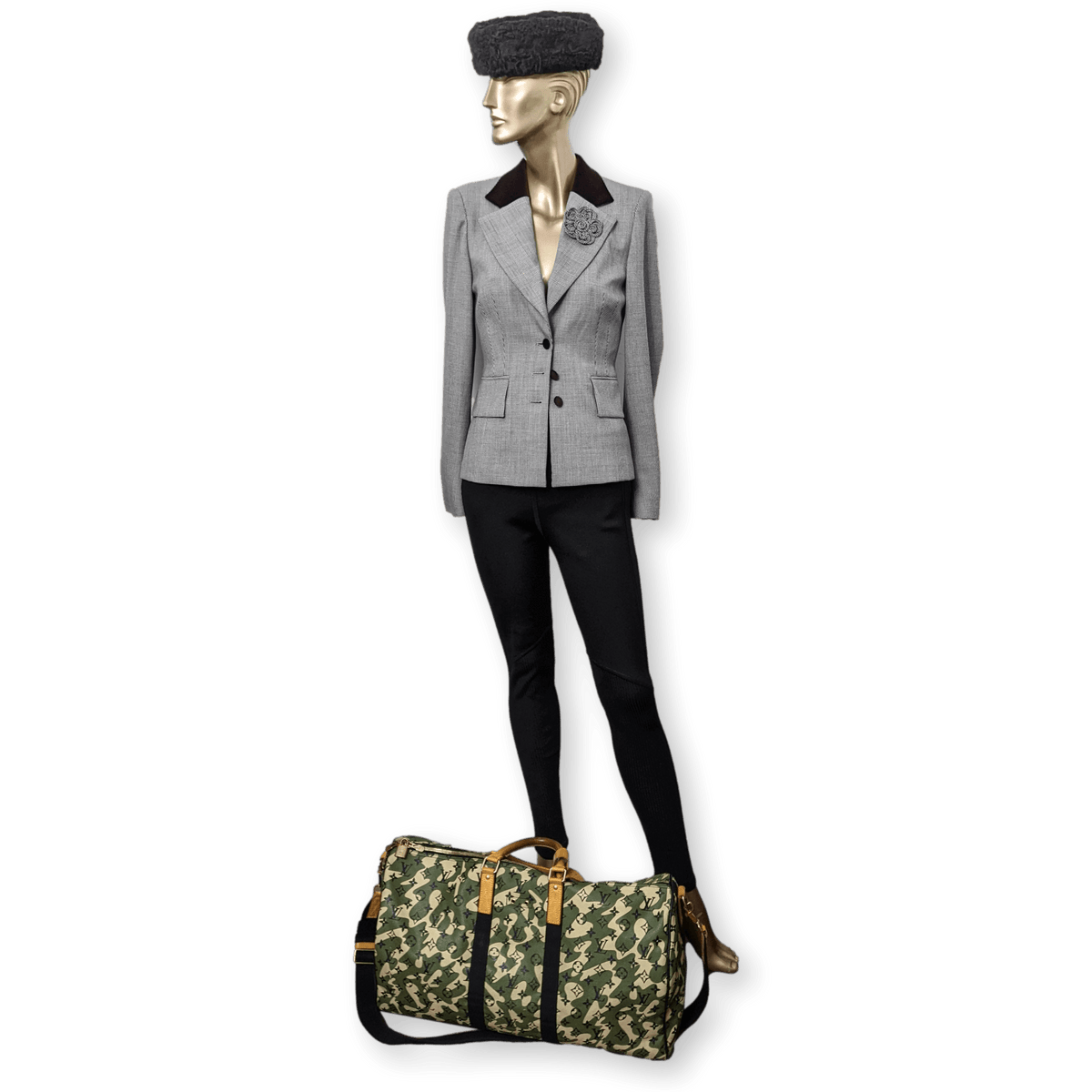 Louis Vuitton x Takashi Murakami 2008 Monogram Camouflage Duffle Bag