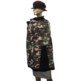 Lucien Pellat-Finet Black Cotton Trench with Camouglage Lining Women Coat SzL