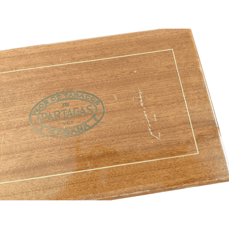 PARTAGAS Vintage Blond Wood "Assorted Humidors" Boite à Cigares with Key, Made in Cuba