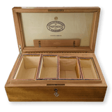 PARTAGAS Vintage Blond Wood "Assorted Humidors" Boite à Cigares with Key, Made in Cuba