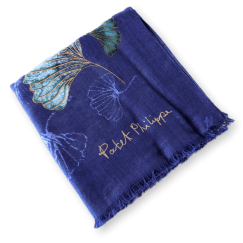 PATEK PHILIPPE Blue Ginkgo Biloba 100% Woven Cashmere