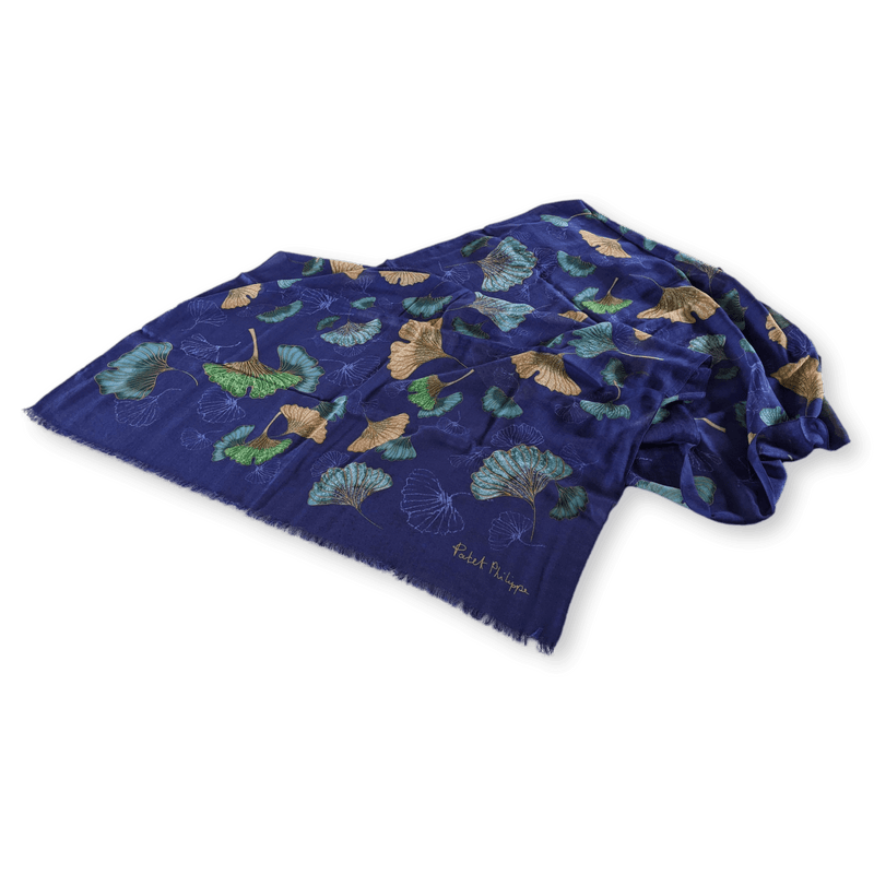 PATEK PHILIPPE Blue Ginkgo Biloba 100% Woven Cashmere