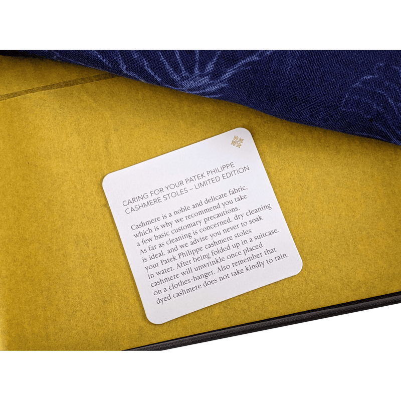 PATEK PHILIPPE Blue Ginkgo Biloba 100% Woven Cashmere