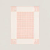HERMES Avalon Cabriole Melon Wool and Cashmere Plaid 100 x 140 cm, New!