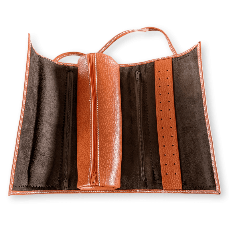 RENE KERN Vintage Leather Jewelry Travel Pochette