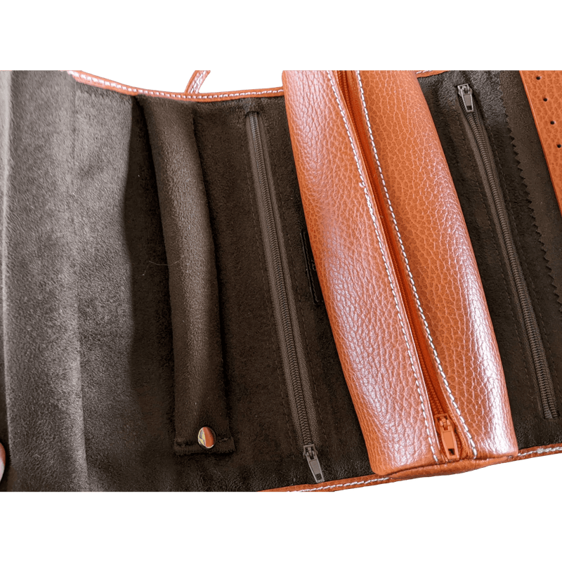 RENE KERN Vintage Leather Jewelry Travel Pochette