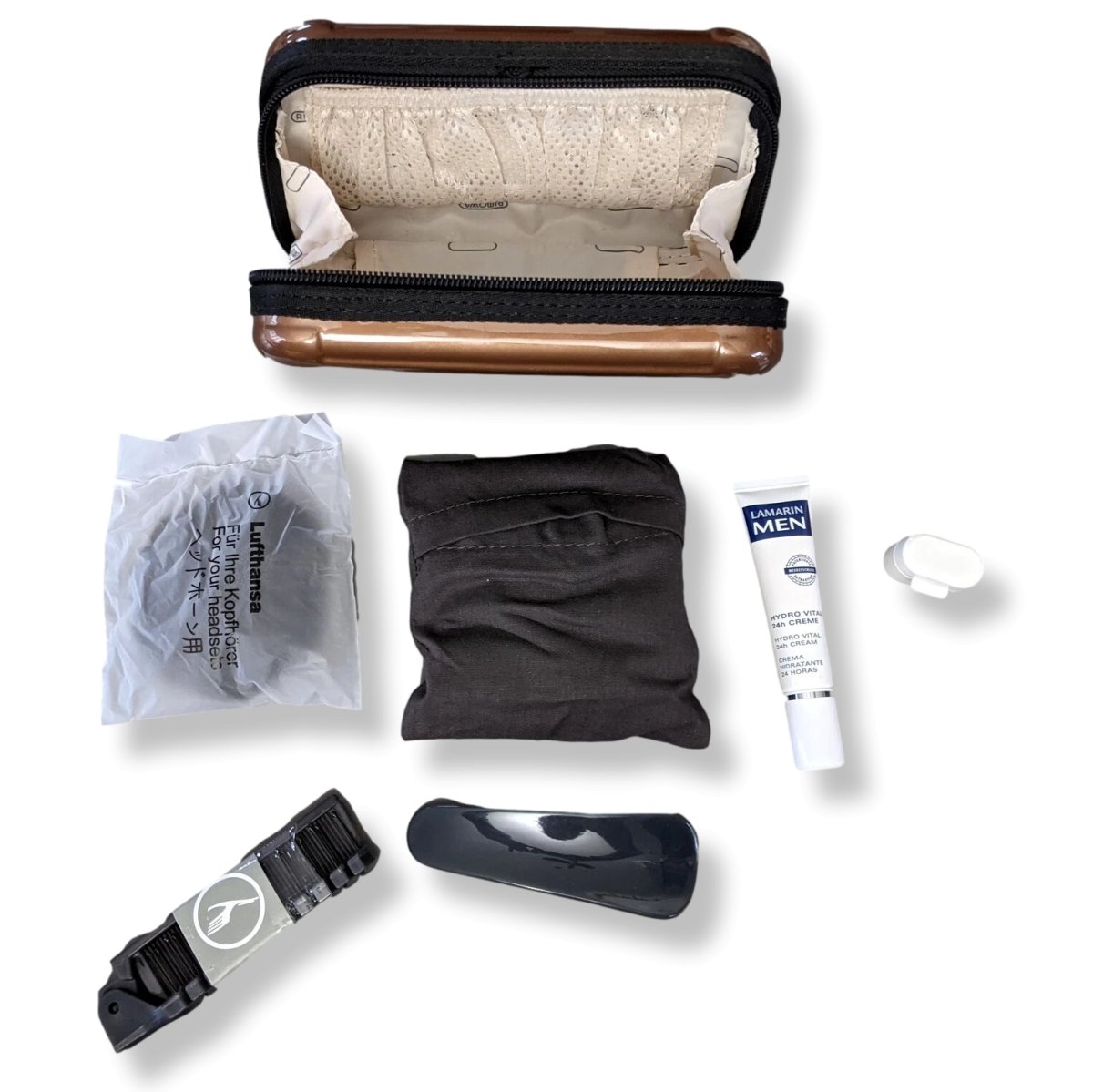 RIMOWA Brown Metallic Zipped Cosmetic Kit Clutch Pochette Bag 1 VIP First Class New poupishop