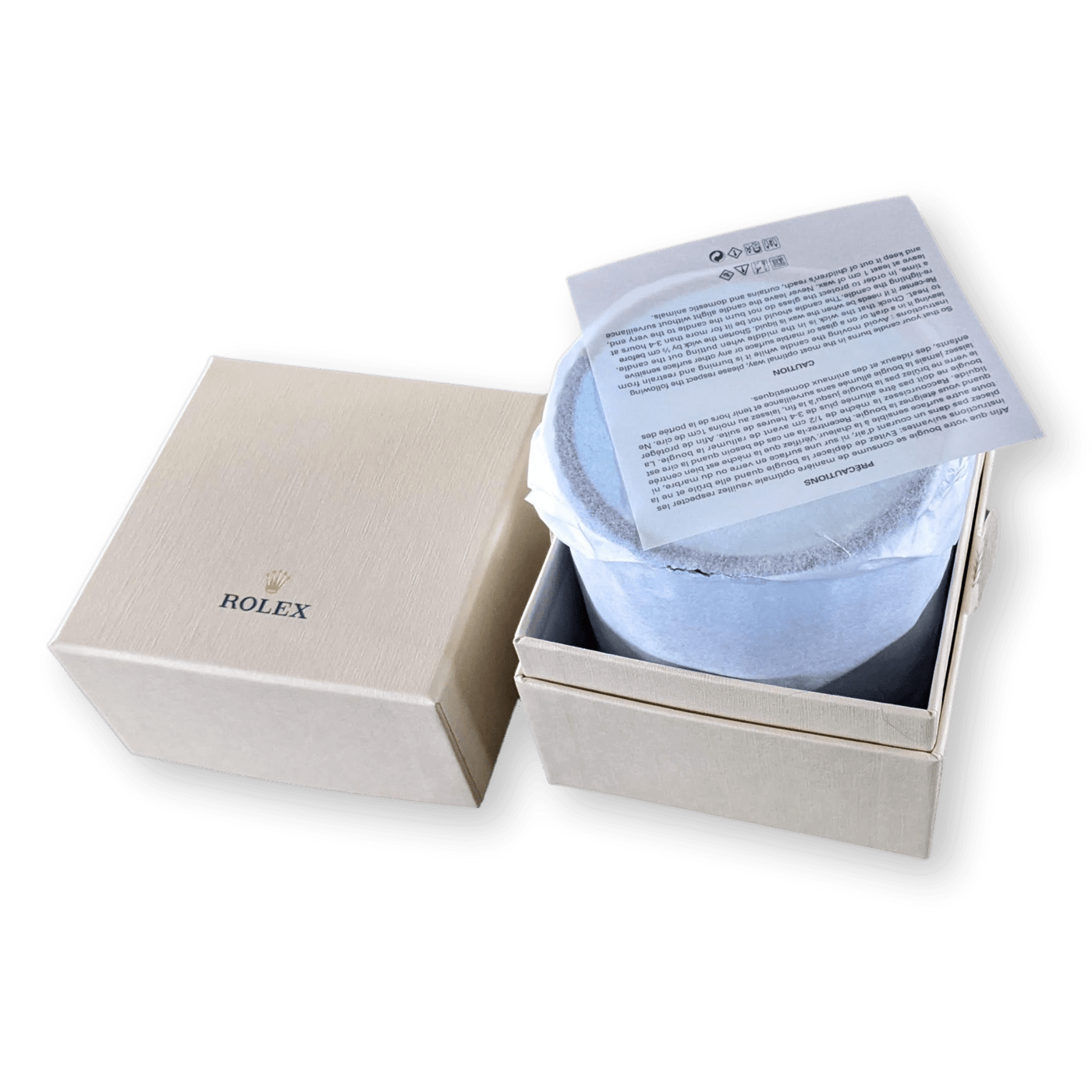 ROLEX Blue Glass Scented Candle VIP Gift Limited Edition, New in 
