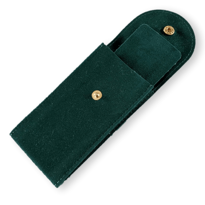 ROLEX Small Green Suede Travel Case for Wrist Watch Vip 6 x 12 cm