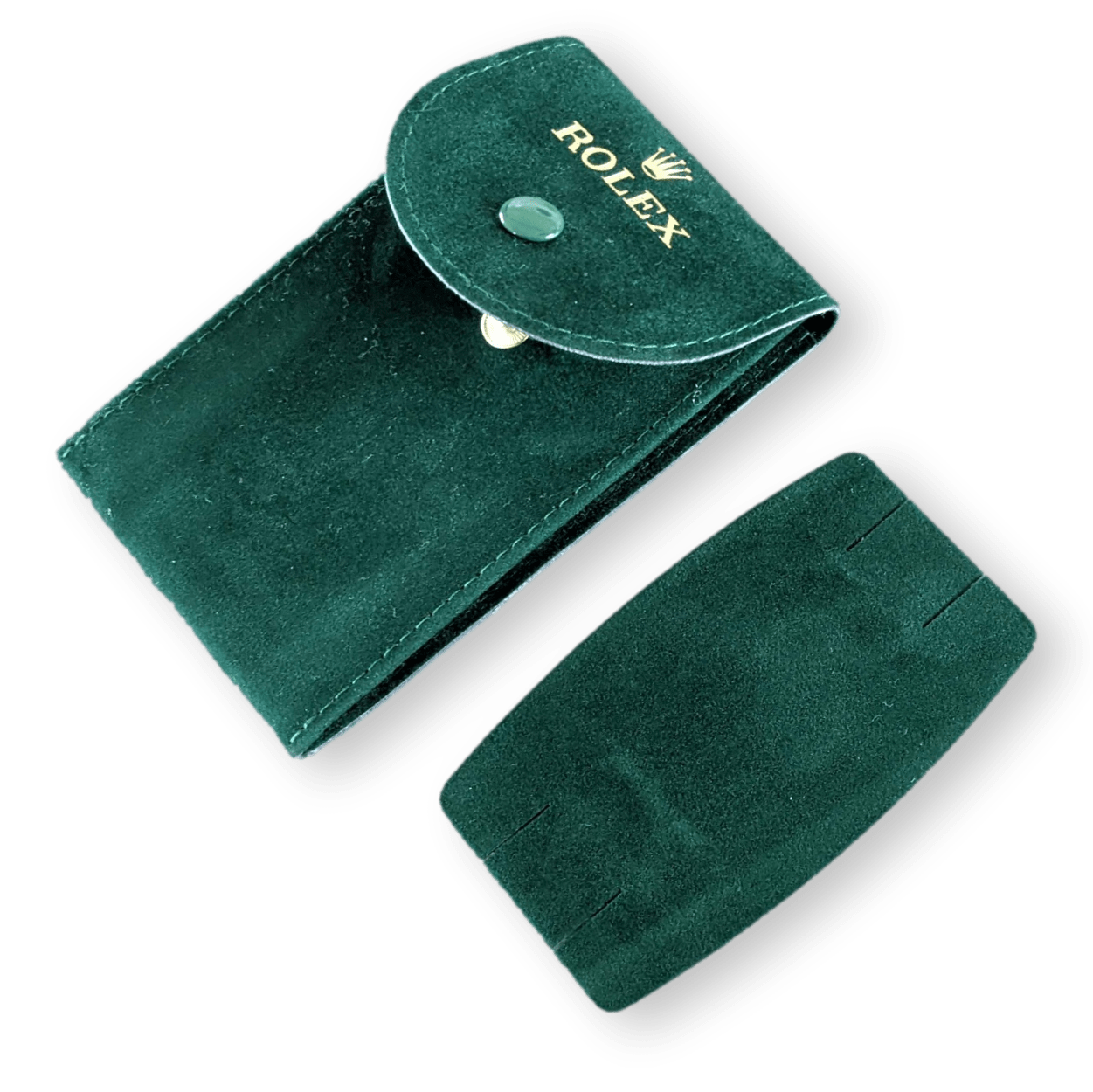 ROLEX Small Green Suede Travel Case for Wrist Watch Vip 7 x 11 cm