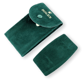 ROLEX Small Green Suede Travel Case for Wrist Watch Vip 7 x 11 cm