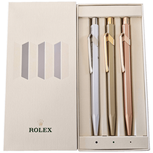 ROLEX Set of 3 Ballpoint Pens in Case for VIP only