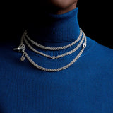 HERMES [B13] Argent/Argent Sautoir "New Farandole" Stering Silver Long Necklace, BNIB!